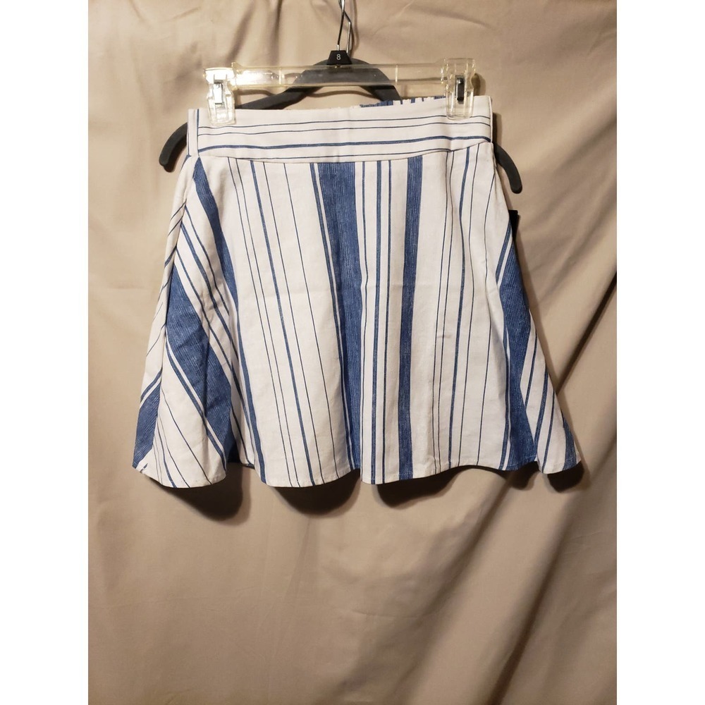 X-small Stoosh A line mini-skirt. Blue & white. 17" waist to hem. NWT.